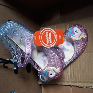 Unicorn jelly sandals sparkle